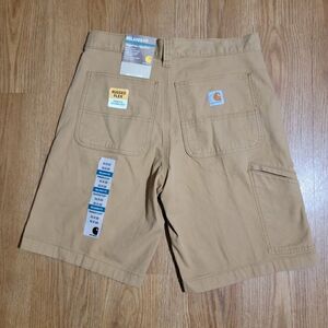 Carhartt Rugged Flex Rigby Work Shorts Relaxed Fit 31 X 10 Hickory Kakhi Cotton